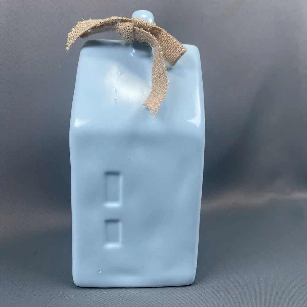 RAE DUNN Bird House Teal Blue TWEET Artisan Collection By‎ Magenta Ceramic
